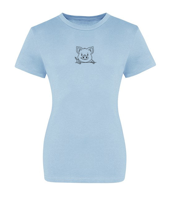 Baby Blue Pig T Shirt