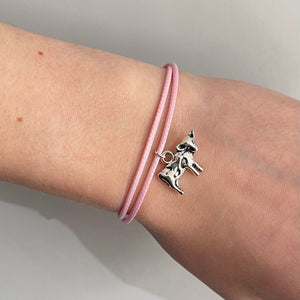 Pink Cow Charm Bracelet