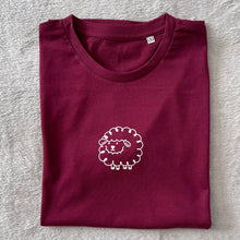 Load image into Gallery viewer, Burgundy Sheep T Shirt