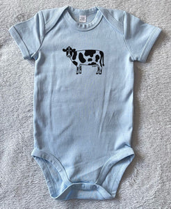 Baby Blue Cow Baby Grow