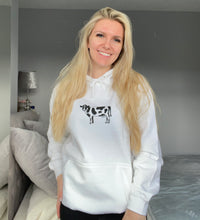 Load image into Gallery viewer, White Cow Hoodie