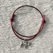 Load image into Gallery viewer, Burgundy Cow Charm Bracelet